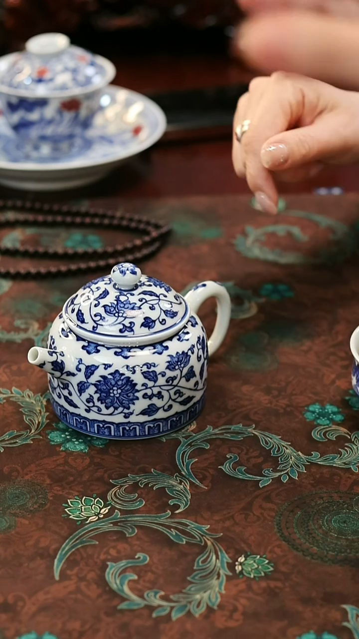 夏*实镹曰陶手工手绘柴窑茶具