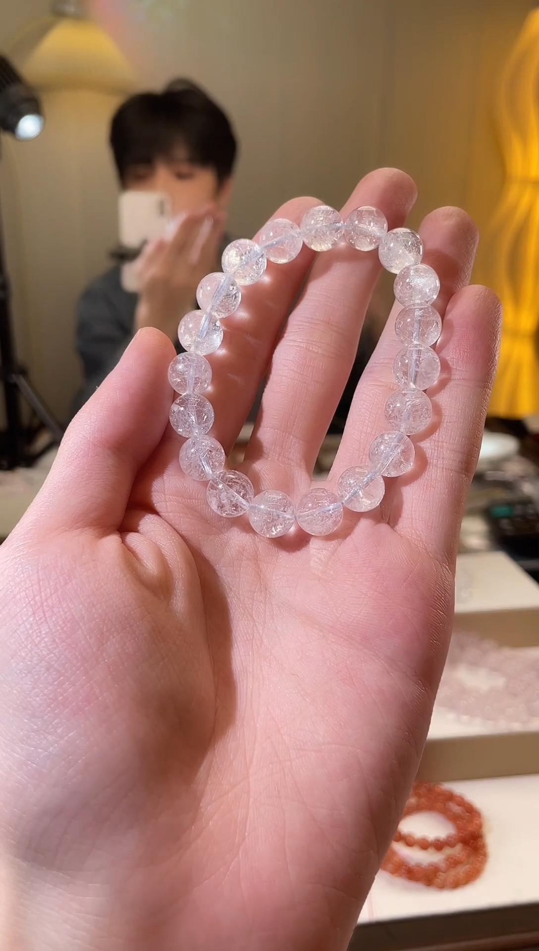 未镶嵌手串水晶利姆利亚白阿塞水晶手串10mm