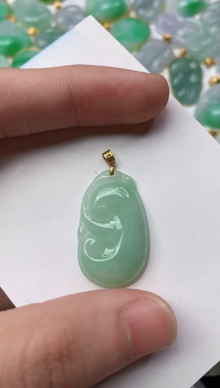 【闪购商品】翡翠颈饰18K金镶嵌1...........