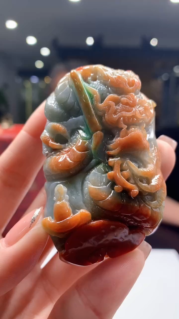 【闪购商品】定制翡翠未镶嵌1019ry-毛货挂件37