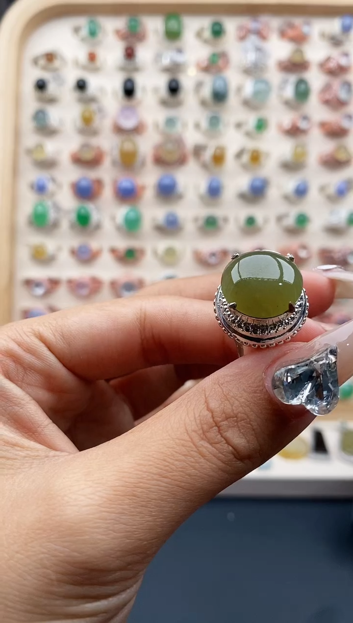 【闪购商品】翡翠戒指未镶嵌缅甸天然A货翡翠333  9+ 6