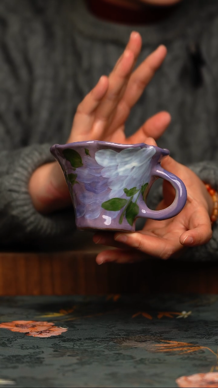 瓷片釉下彩手工手绘同款