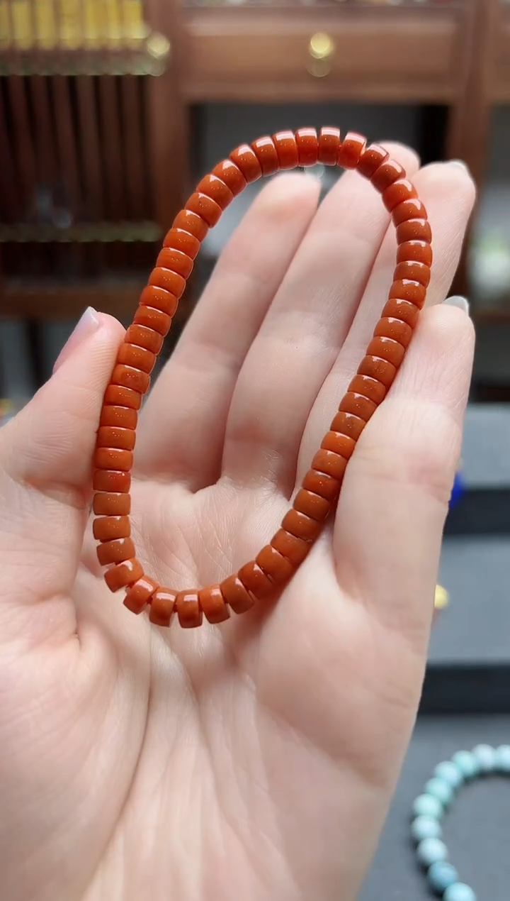 【闪购商品】南红玛瑙手串未镶嵌南红直切手串 JYD