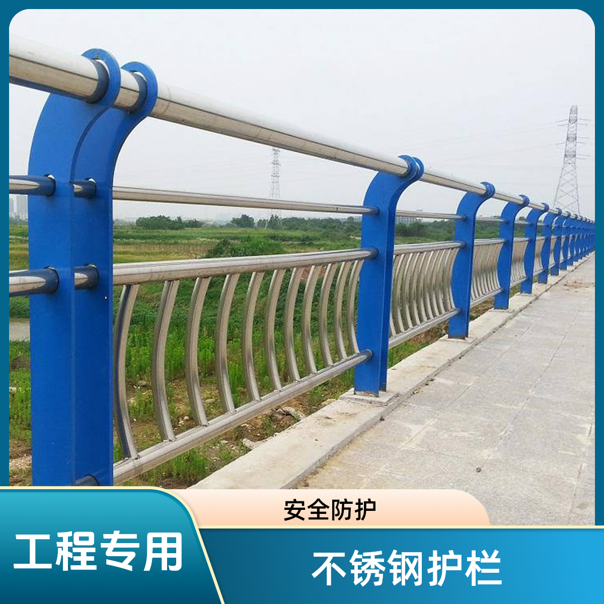 桥梁护栏防撞护栏不锈钢栏杆立柱景观河道防护隔离栏灯光护栏围栏