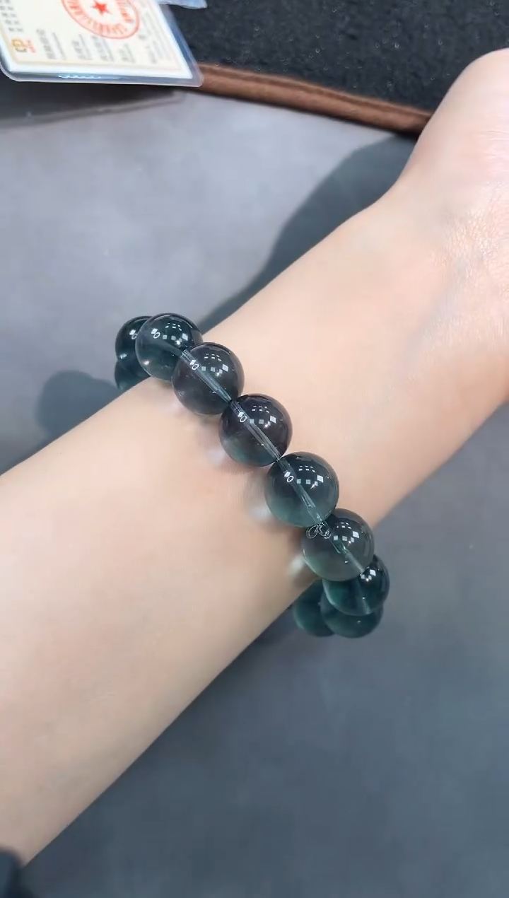 【闪购商品】萤石手链未镶嵌80号蓝萤石单圈13mm