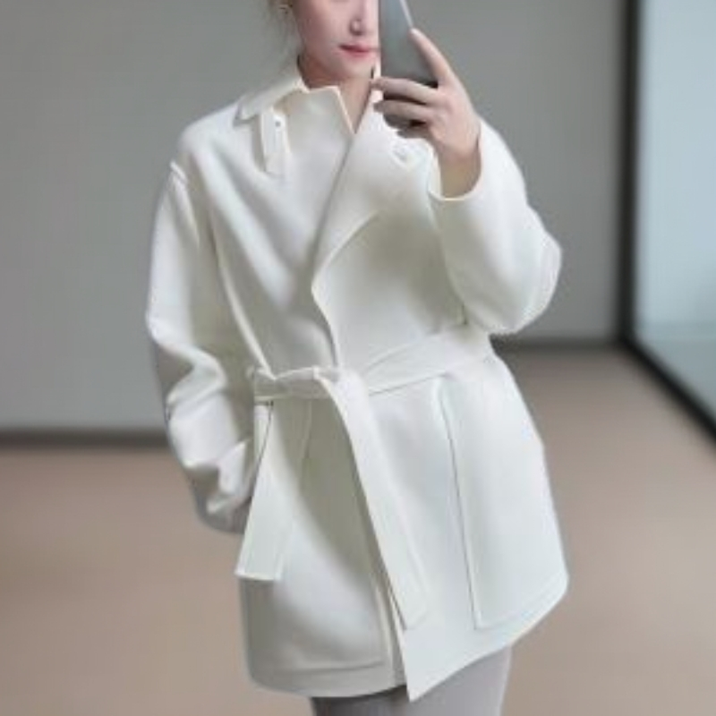 女士纯羊绒C17爱家羊绒手工大衣
