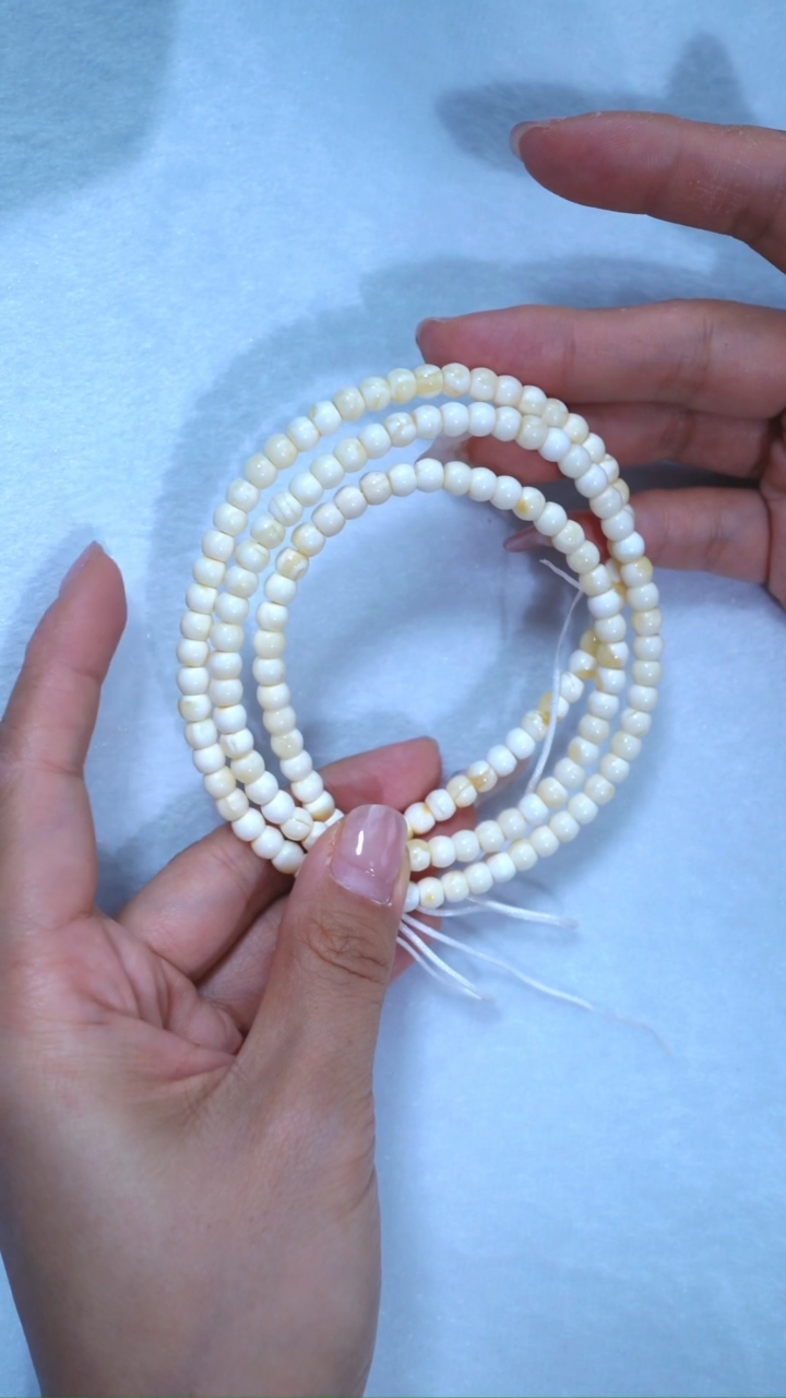 【闪购商品】蜜蜡手链未镶嵌5.5mm漆瓷白浓蜡108