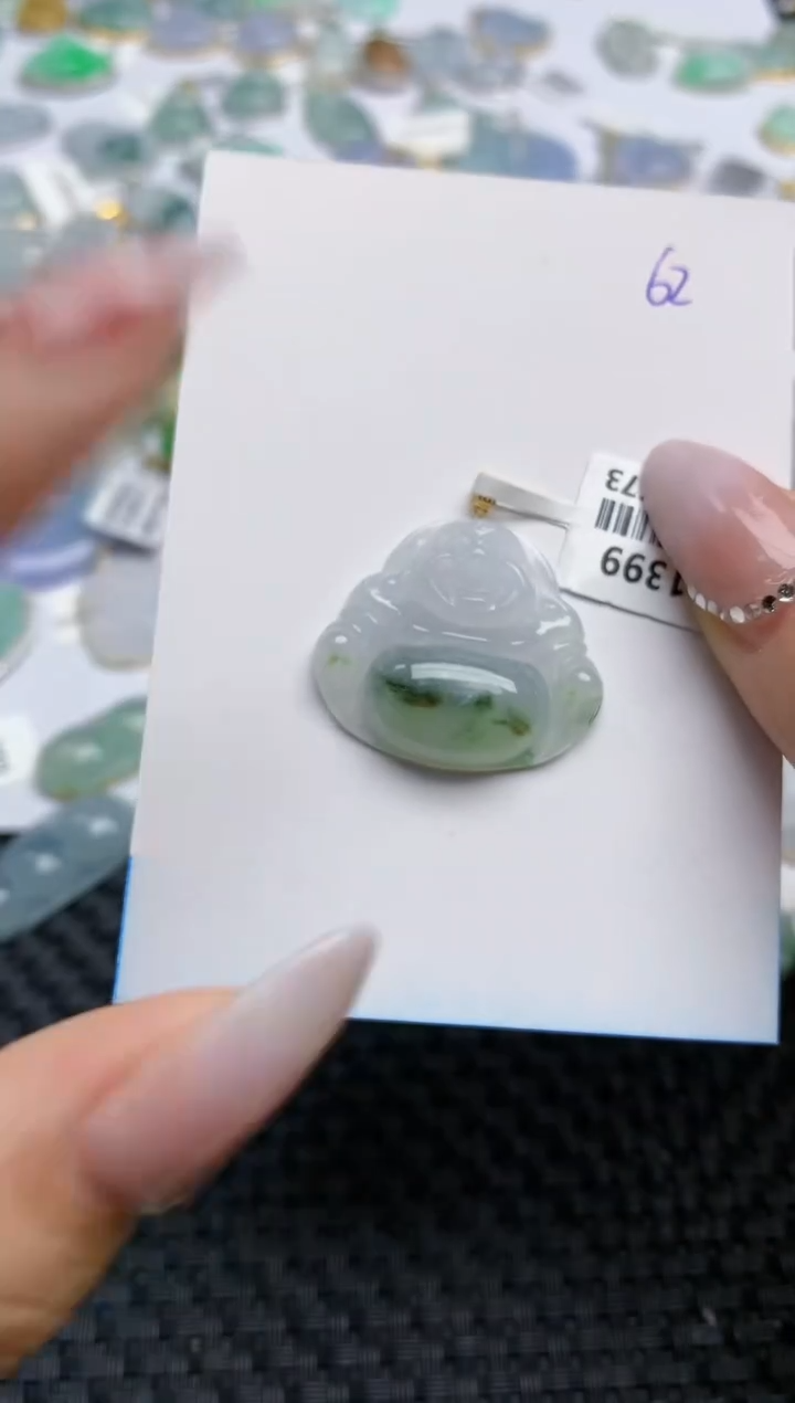 【闪购商品】翡翠颈饰18K金镶嵌 天然翡翠A货