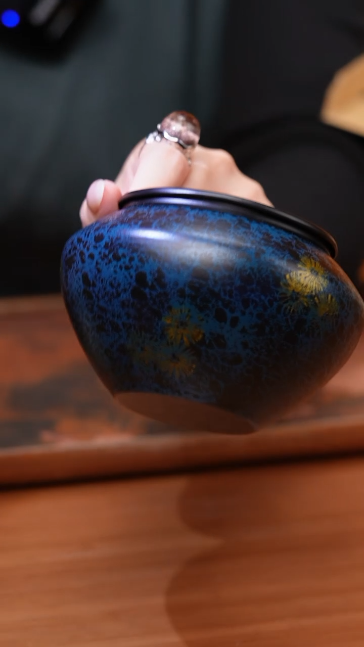 【闪购商品】老铁漆器建水/蝉翼纹蓝金