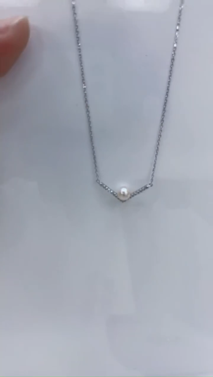 【闪购商品】海水珍珠颈饰银S925镶嵌海水珍珠项链