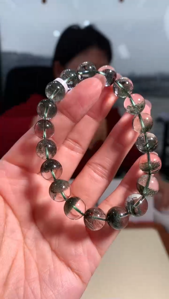 【闪购商品】水晶手链未镶嵌10mm绿幽灵聚手链