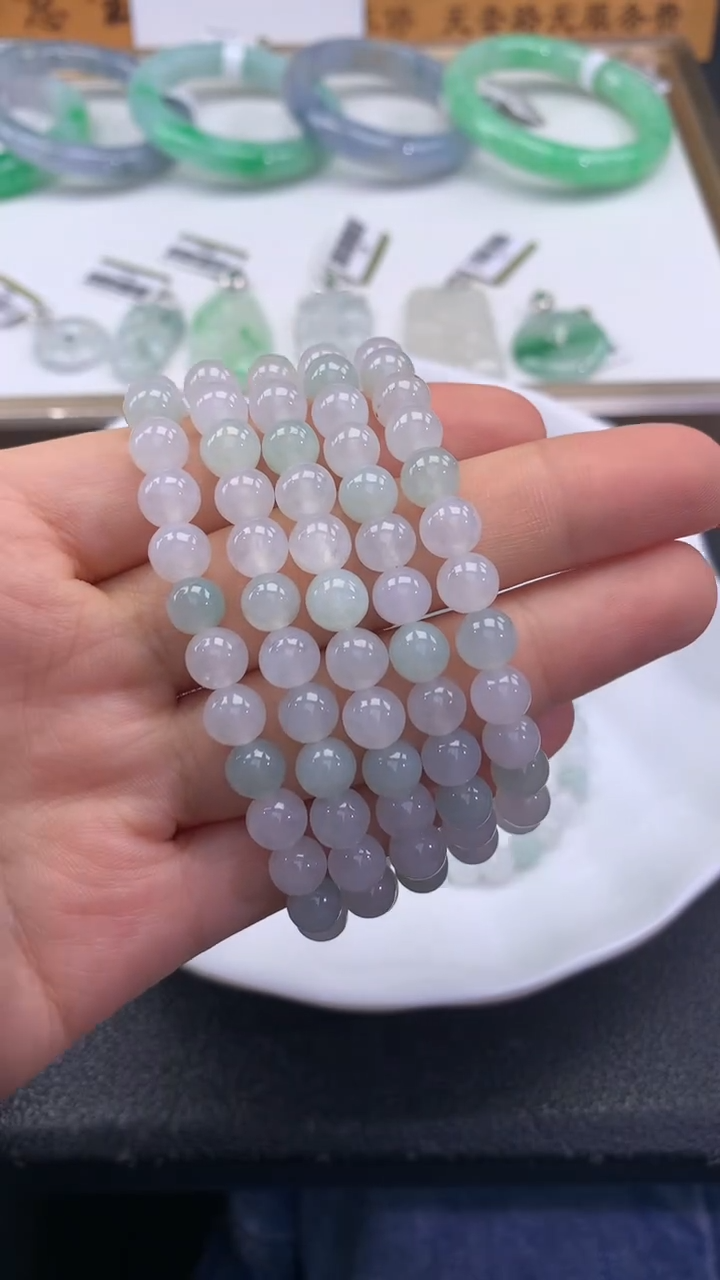 未镶嵌手串翡翠FC425 翡翠手串 多样性发其一