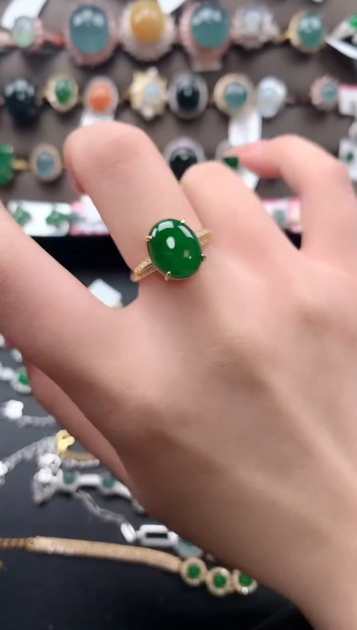 【闪购商品】翡翠戒指银S925镶嵌51214