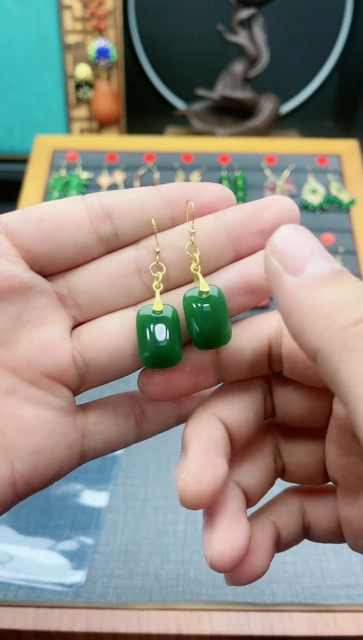 【闪购商品】玛瑙/玉髓耳钉银S925镶嵌419000