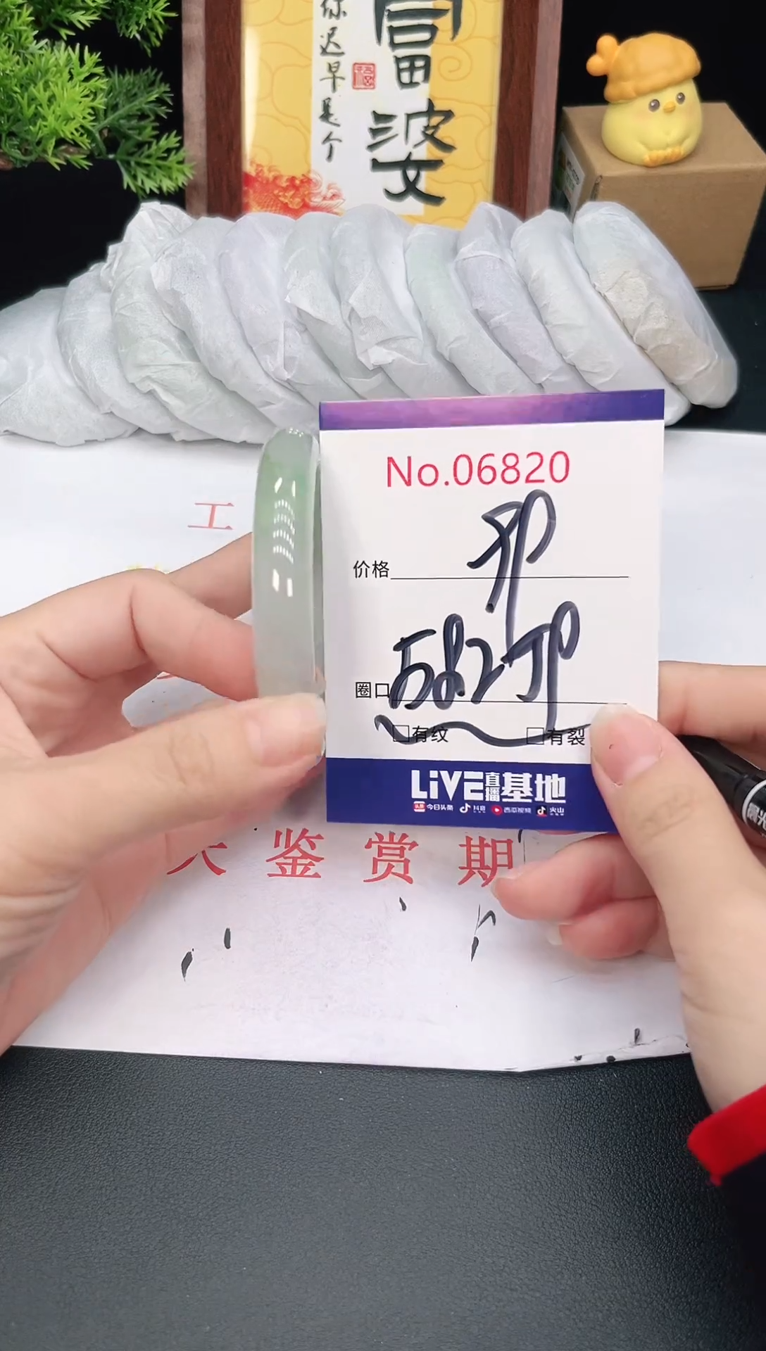 未镶嵌手镯翡翠6820