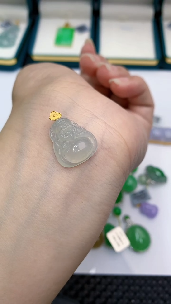 【闪购商品】翡翠颈饰18K金镶嵌            8