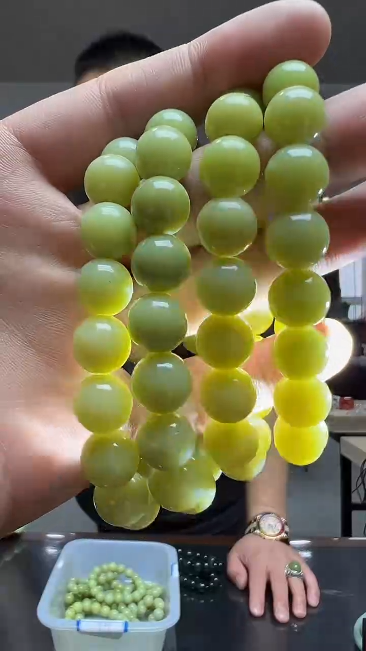 未镶嵌蛇纹石玉手串卡12 -多样性发货其中发一