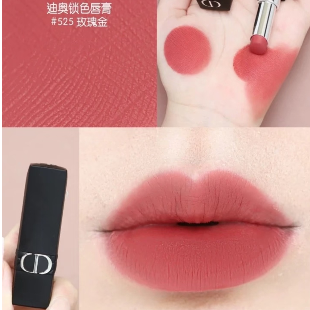 DIOR/迪奥【菁菁】迪奥烈艳蓝金锁色唇膏525#3.2g（效期26.9）