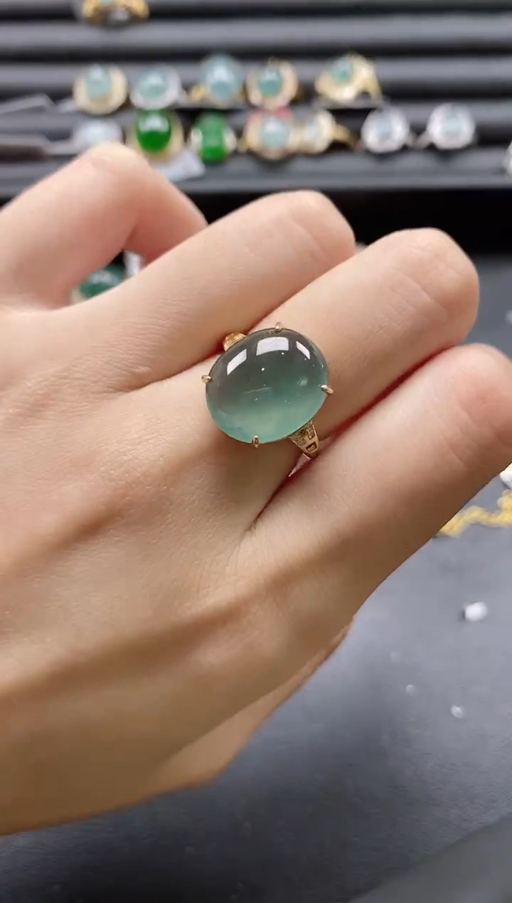 【闪购商品】翡翠戒指银S925镶嵌51151
