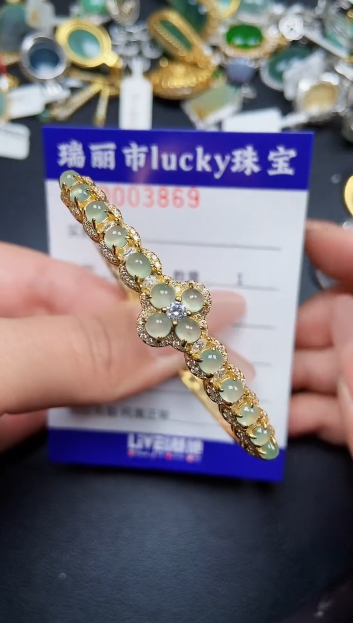 【闪购商品】翡翠颈饰银S925镶嵌3869