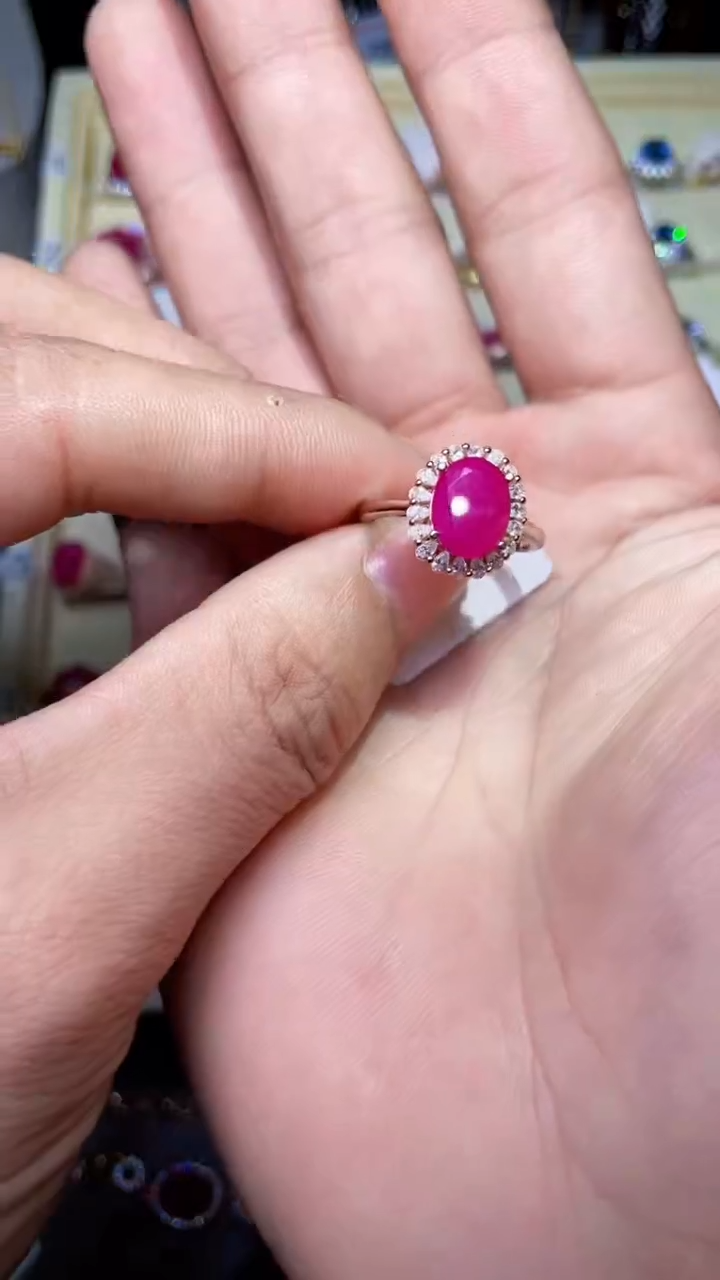 【闪购商品】红宝石戒指银S925镶嵌.......