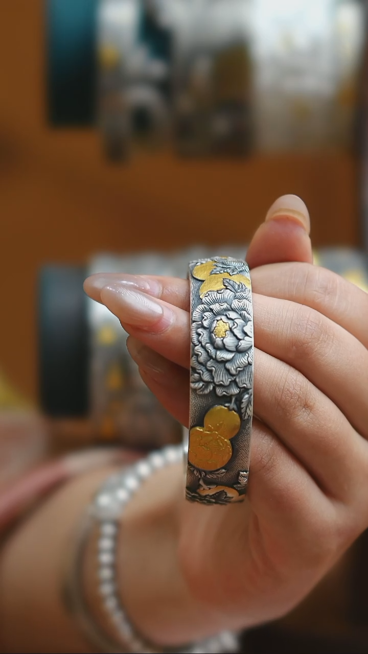 无足银葫芦牡丹金银错足银999