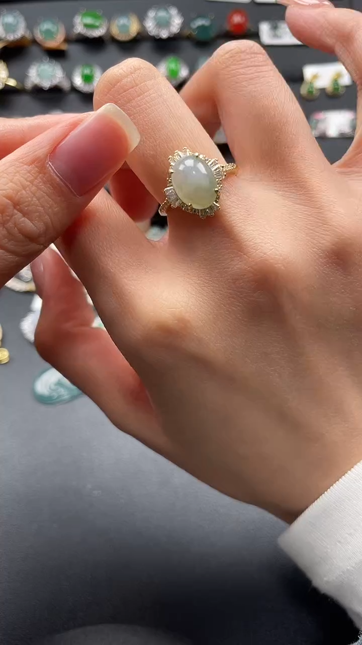 【闪购商品】翡翠戒指银S925镶嵌5647645