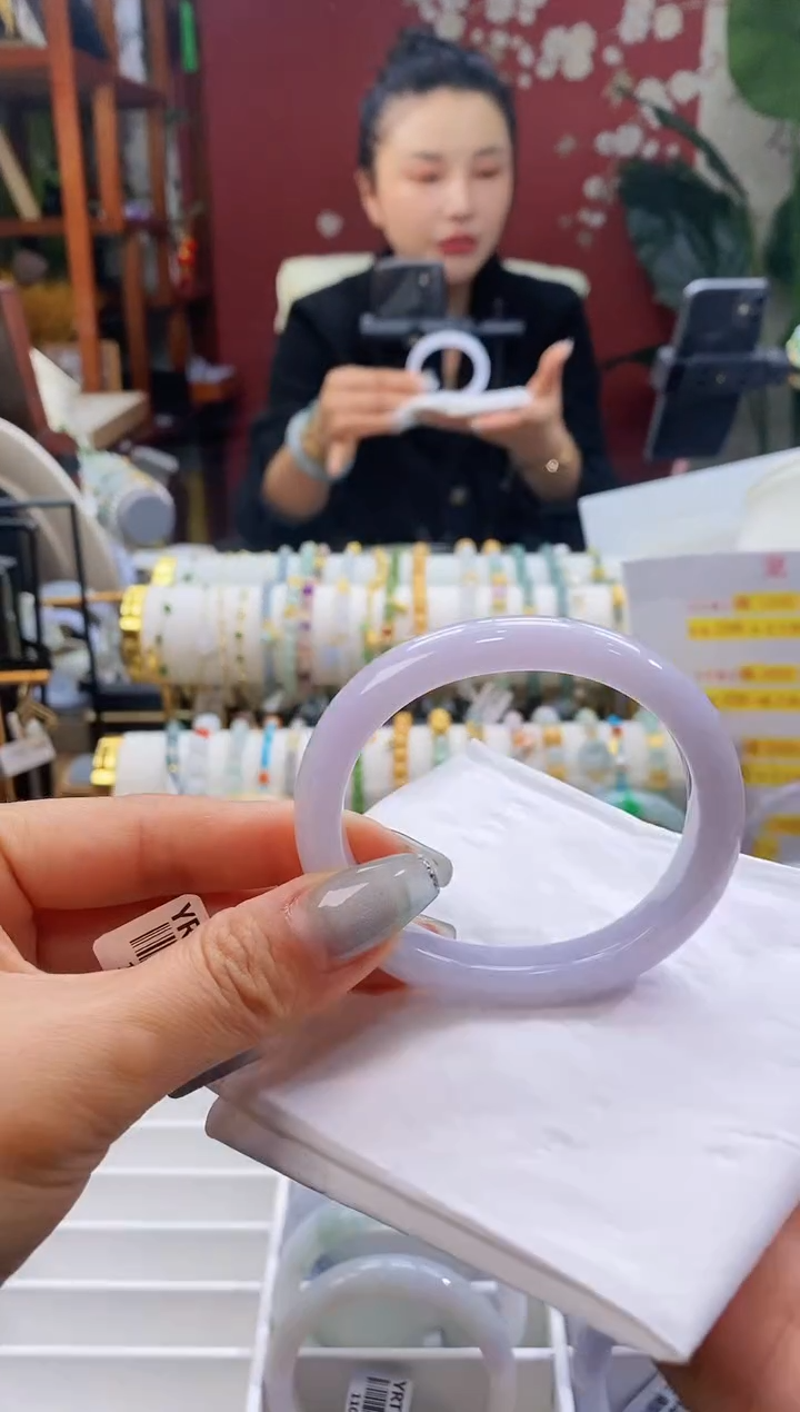 【闪购商品】翡翠手镯未镶嵌53粉紫53正/11.0*7.9