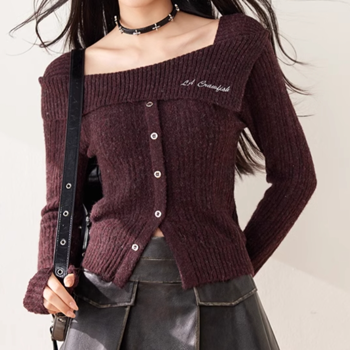 修身女装打底秋冬百搭设计感法式气质常规款显瘦毛针织衫女小众