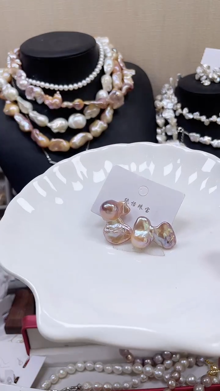 未镶嵌耳饰淡水珍珠【纯恬饰品】