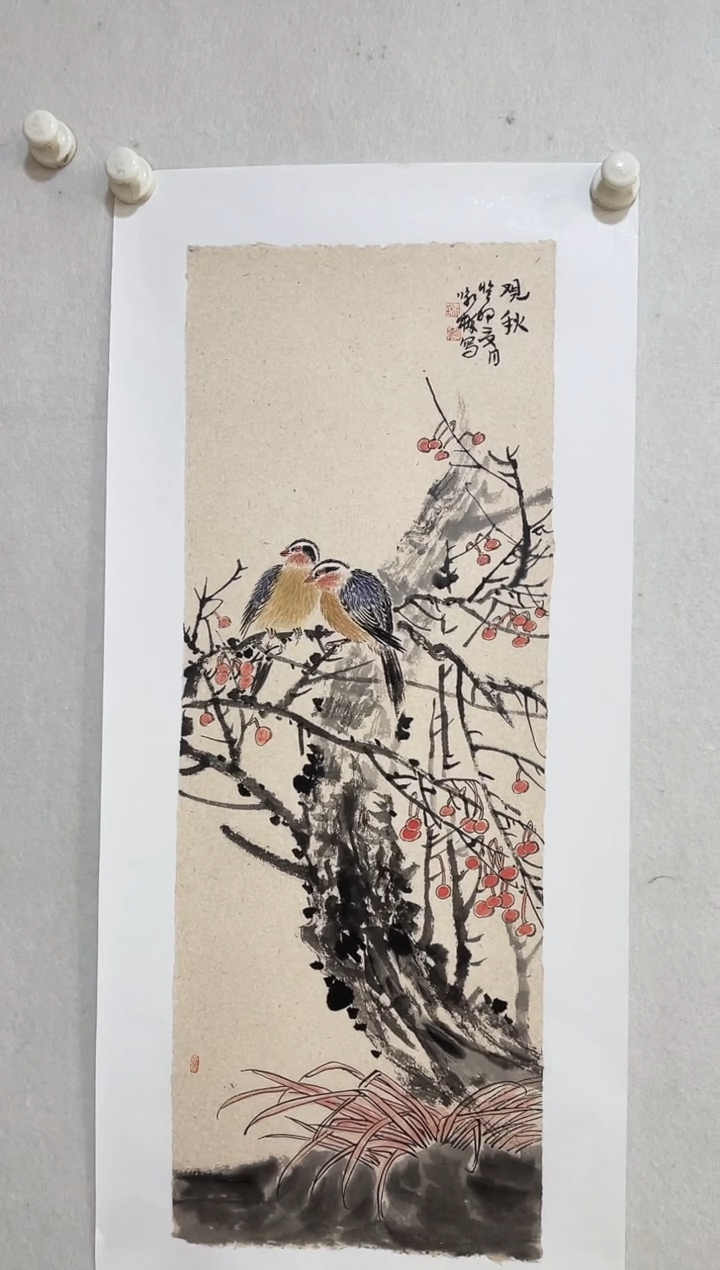 国画Y-张老师绘画花鸟作品-2平尺