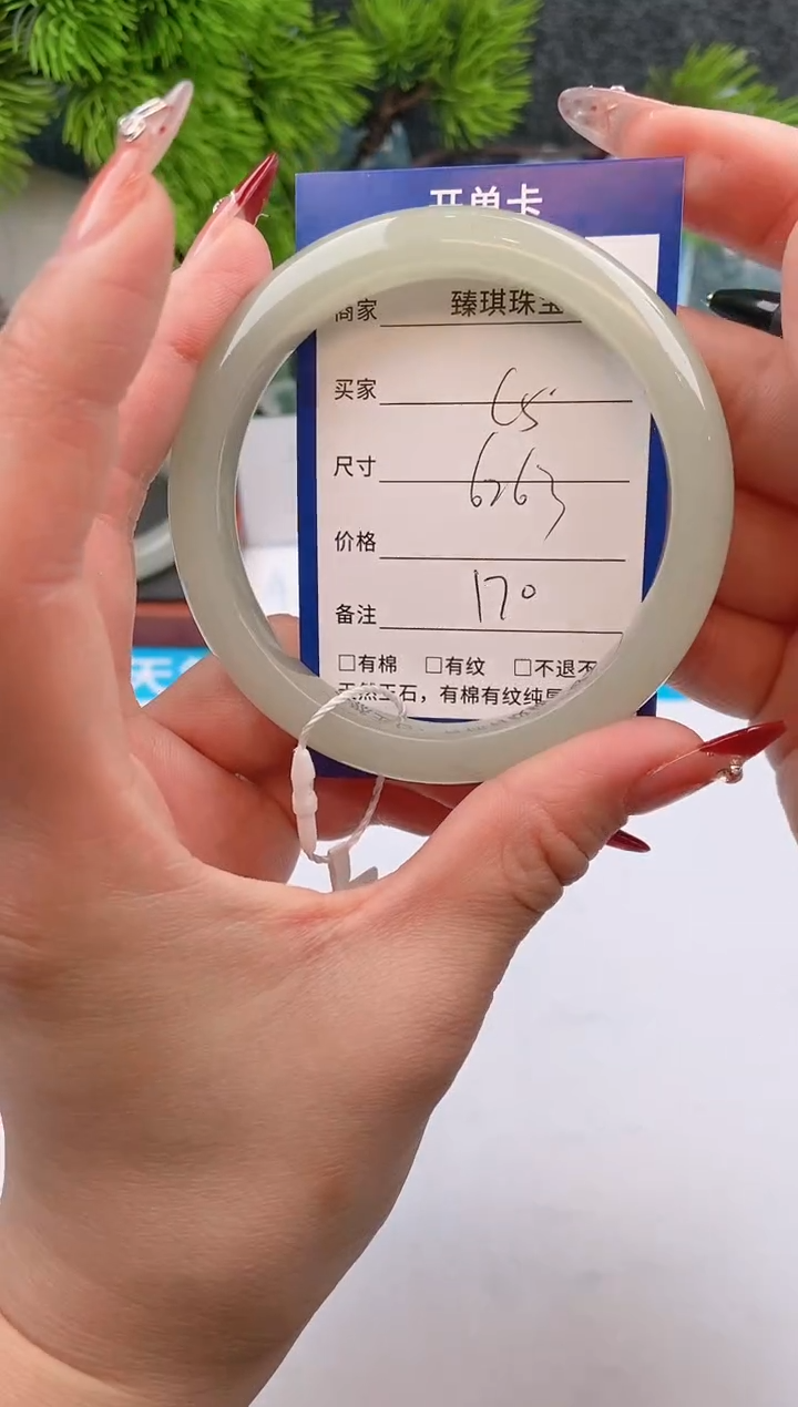 【闪购商品】石英质玉手镯未镶嵌东陵玉微色差C5