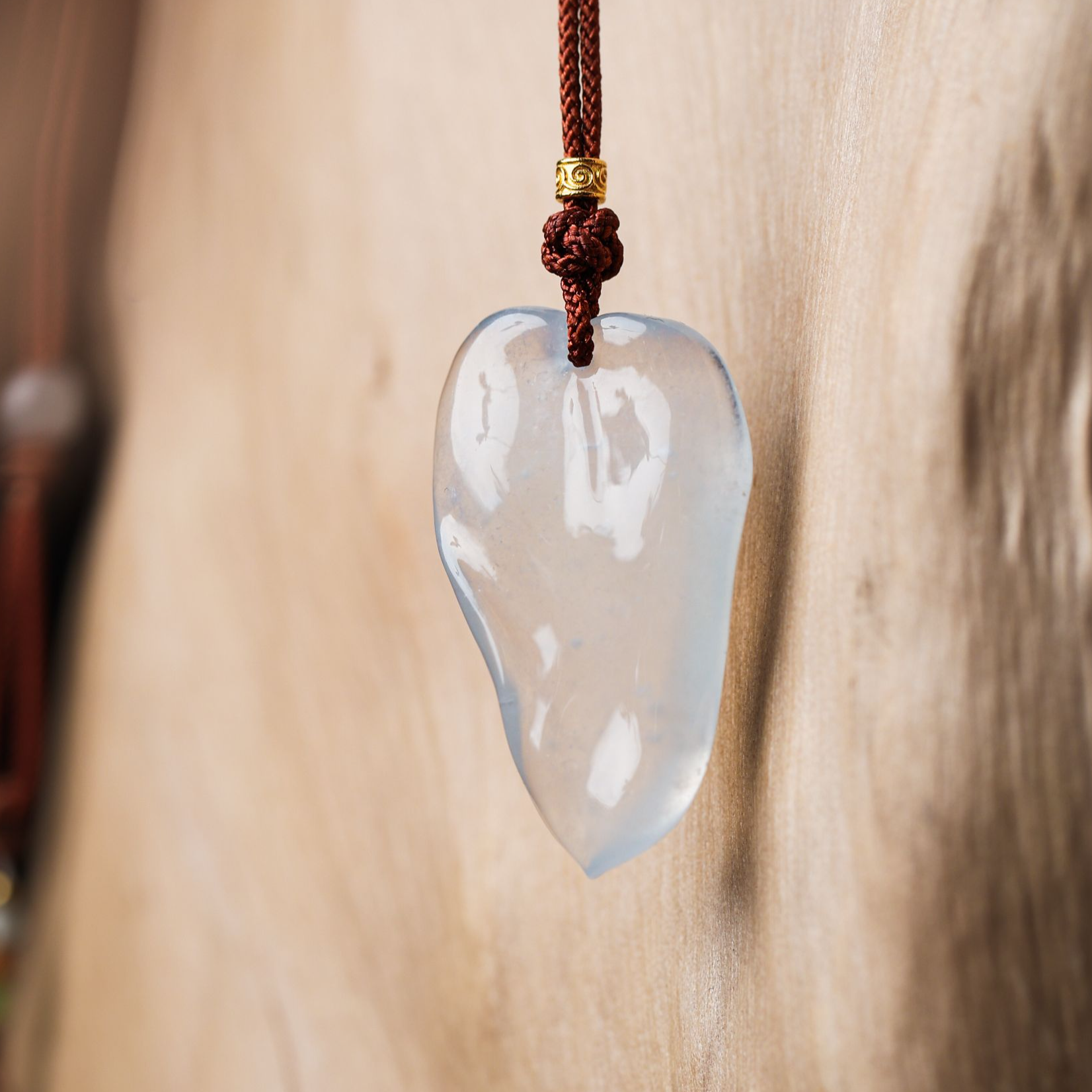 庄家翡翠【万物】玉叶 天然翡翠项饰高冰种挂件翡翠吊坠