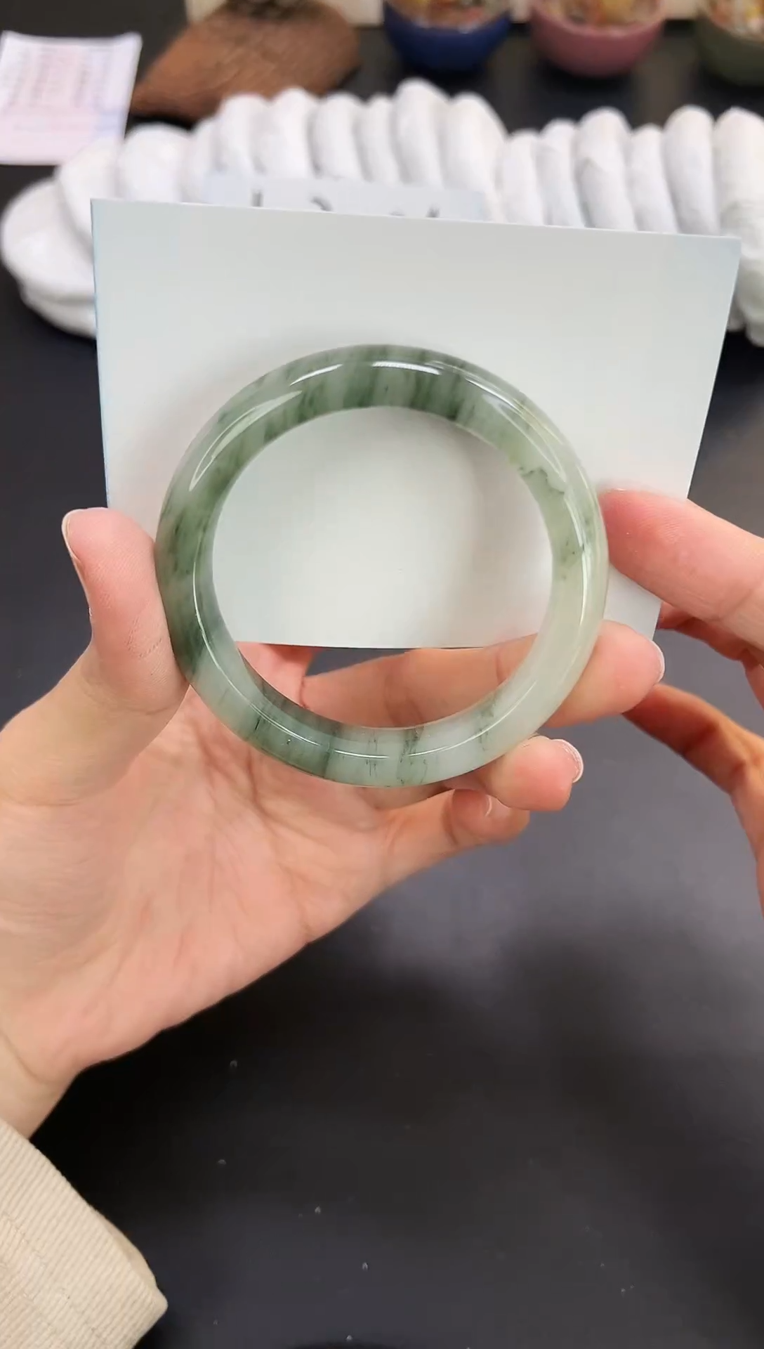 未镶嵌手镯石英质玉A205-53`54