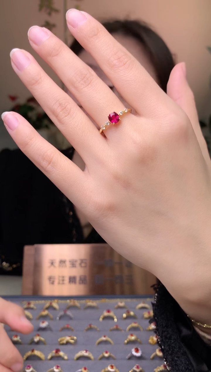 【闪购商品】碧玺戒指银S925镶嵌戒指