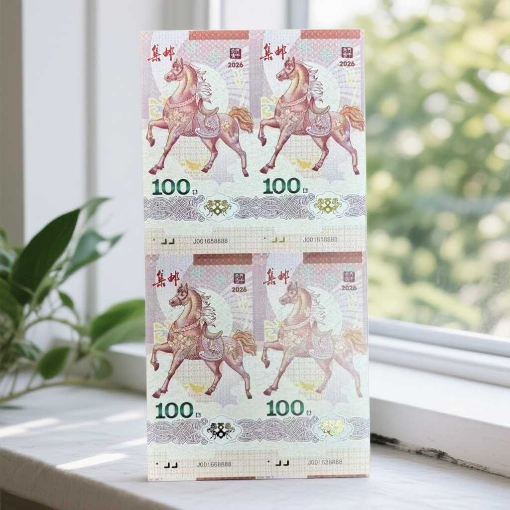 非法定货币丙午马年纪念券四连体-众诚评级