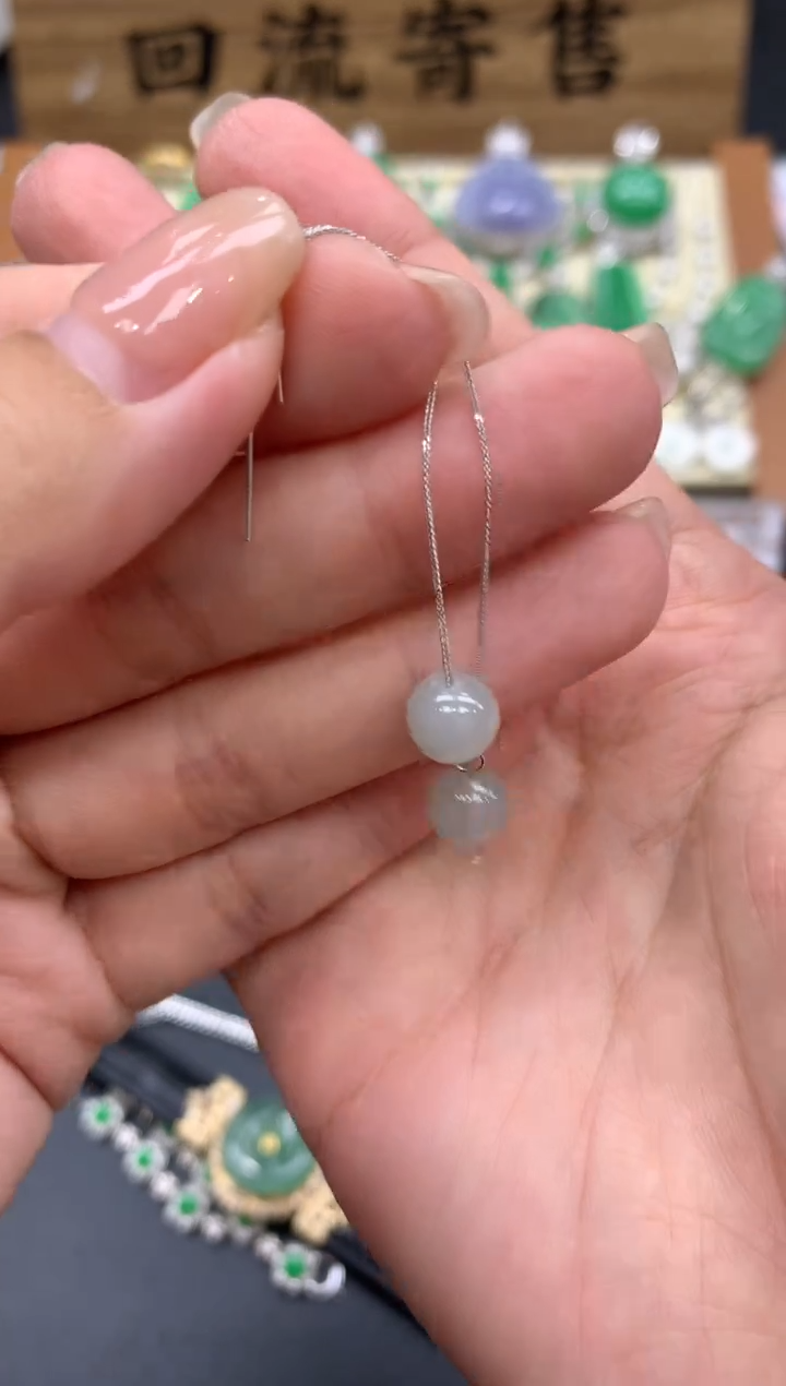 【闪购商品】翡翠耳饰18K金镶嵌26-中国好珍宝