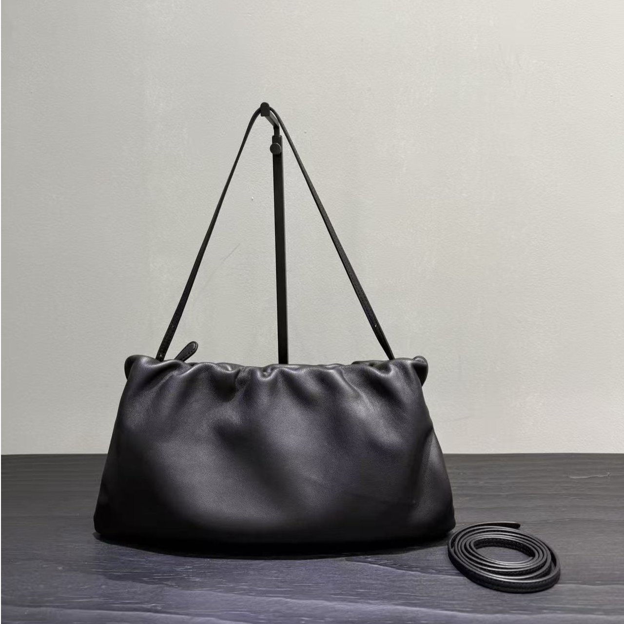 拉拉定制【TR-腋下包】bourse 褶皱小羊皮 内里羊皮 拉链式 单肩包