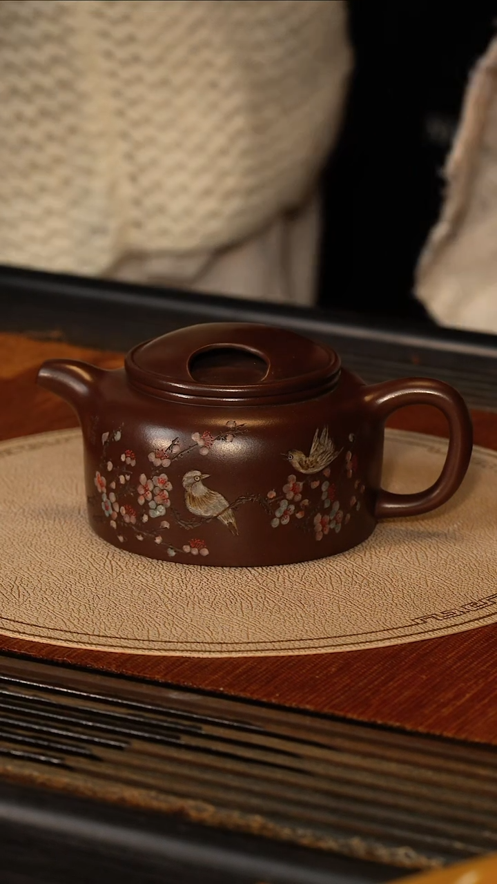茶壶紫砂宜兴紫砂GHR 紫泥 牛盖莲子