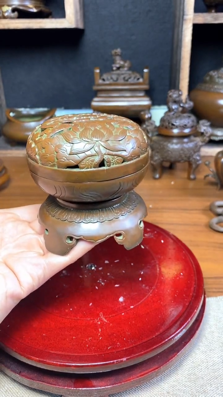 【闪购商品】苏工 普工精品铜 摆件熏香炉/摆件