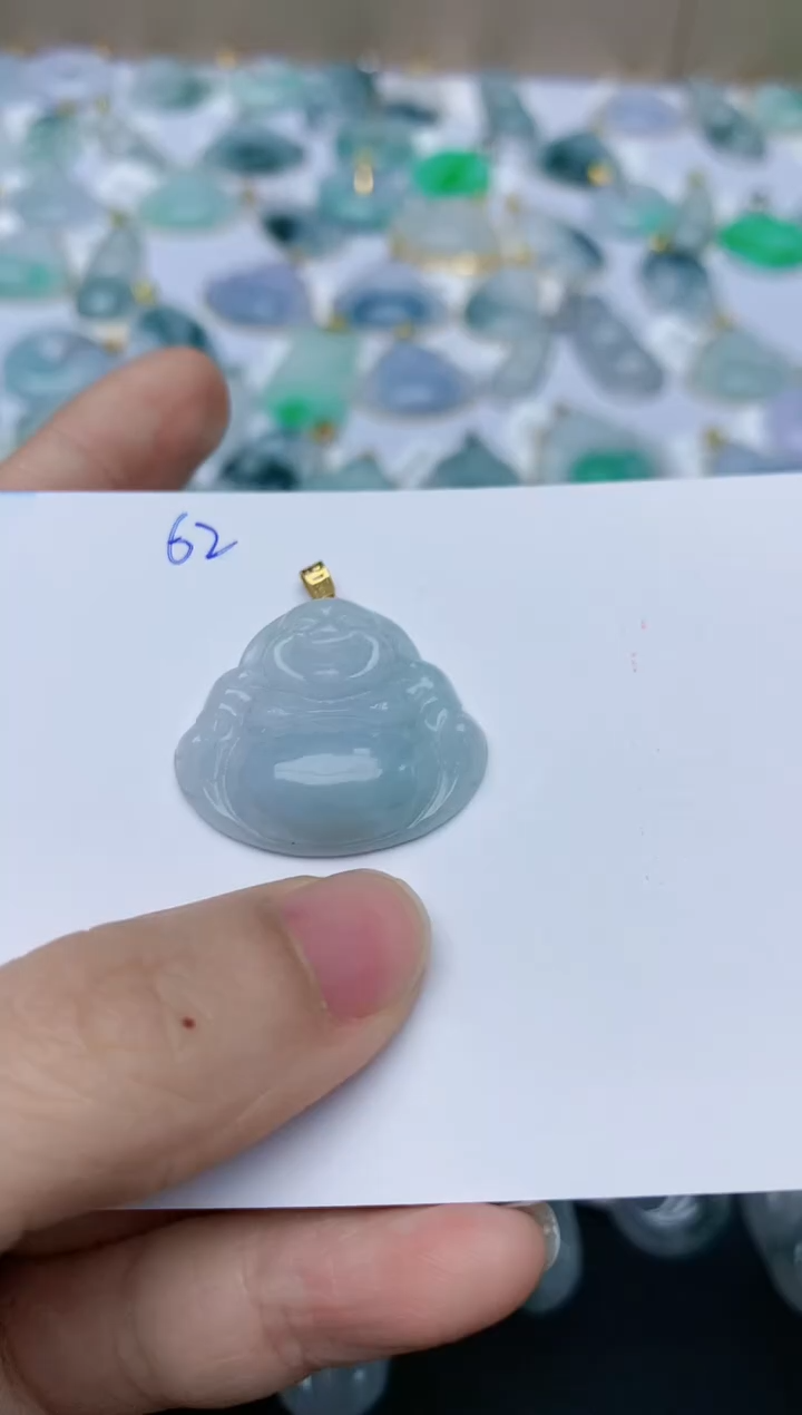 【闪购商品】翡翠颈饰18K金镶嵌天然翡翠A货    62