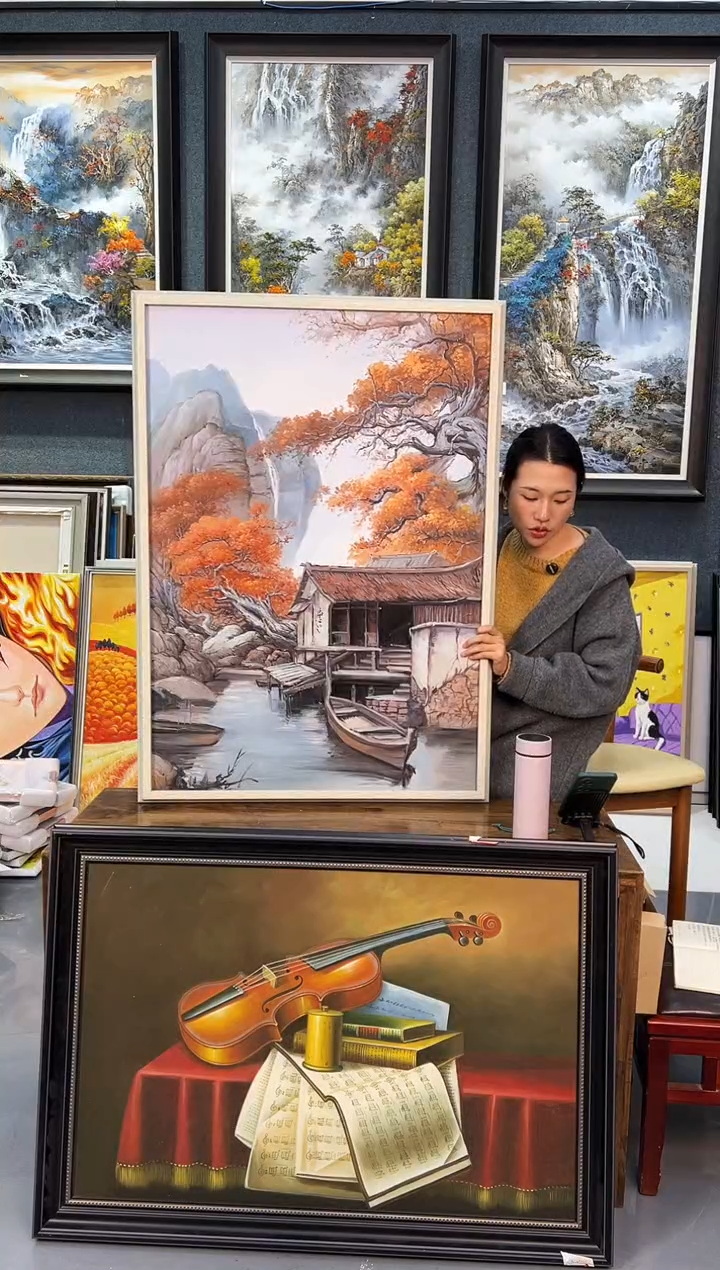 【闪购商品】油画140号 70*100 山水-手绘油画