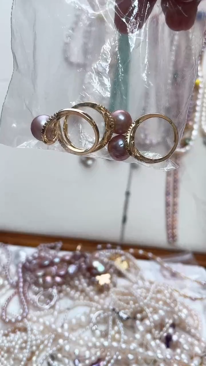 【闪购商品】淡水珍珠戒指合金老5戒指