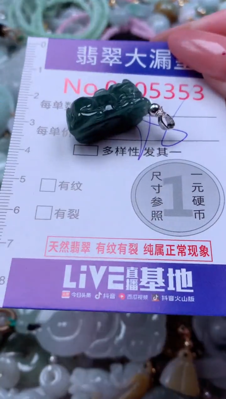 吊坠(不含链)未镶嵌翡翠5353