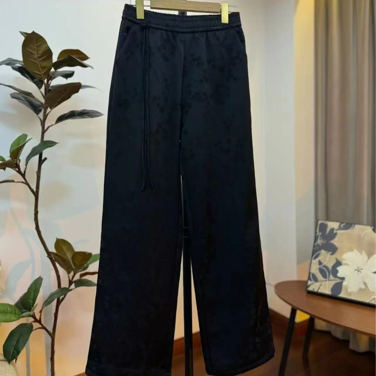 【洛清】裤子 提花加绒加厚冬季复古新中式国风84663——雪儿杭锦仓