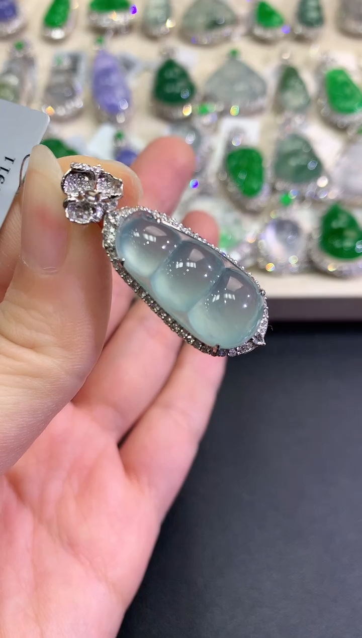 【闪购商品】翡翠颈饰18K金镶嵌D129  多样性一件发货