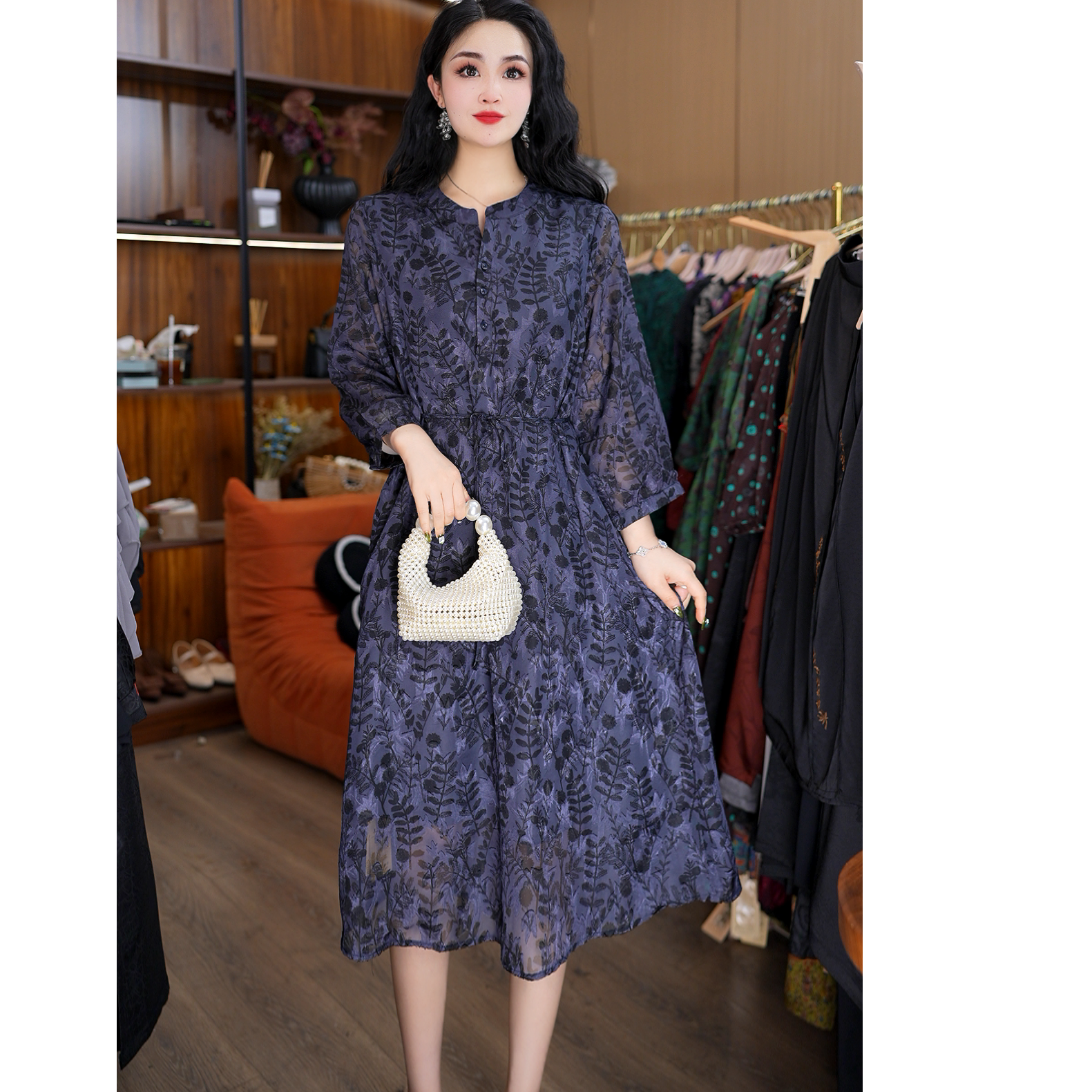 7225-22金枝玉叶新款女士连衣裙