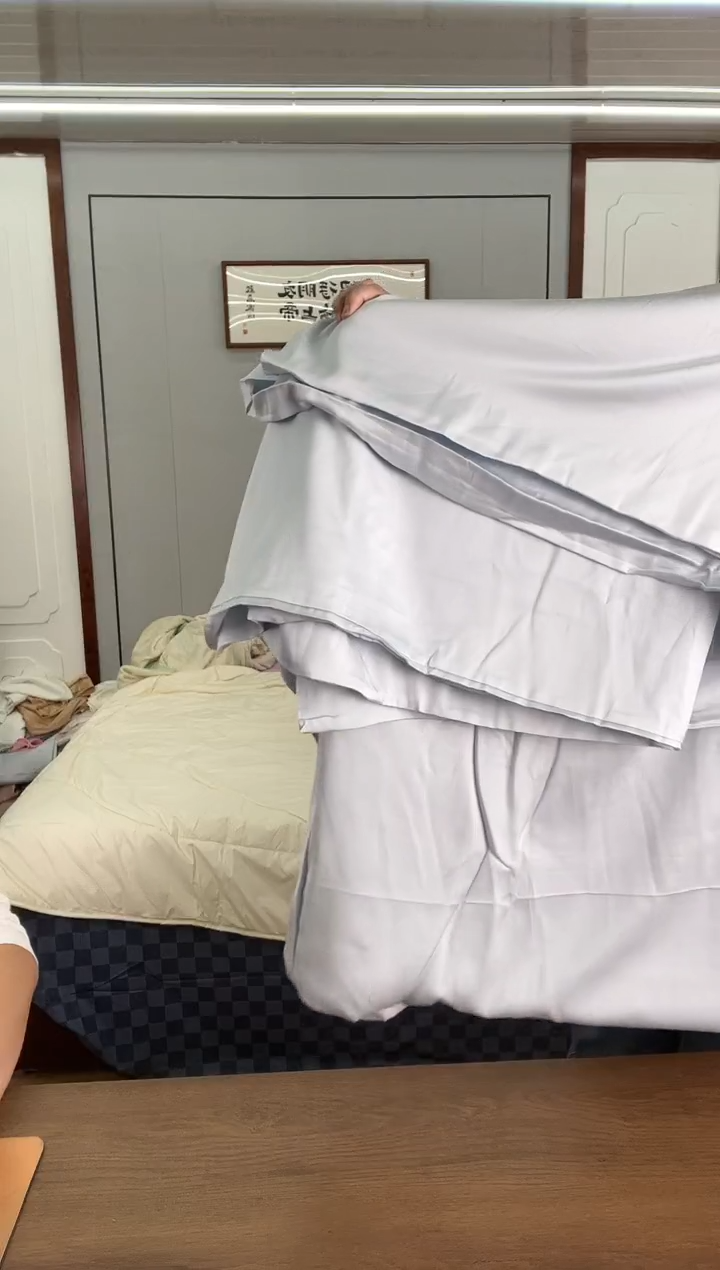 棉棉冯*洁蓝色天丝棉被套200*230（做错标了）