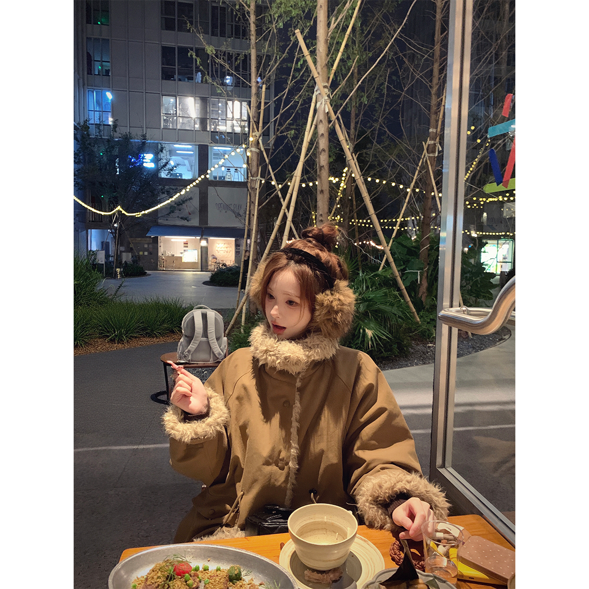 Zzhen【北海道颂冬】韩系保暖气质巴恩风派克服高级感外套DWT1271