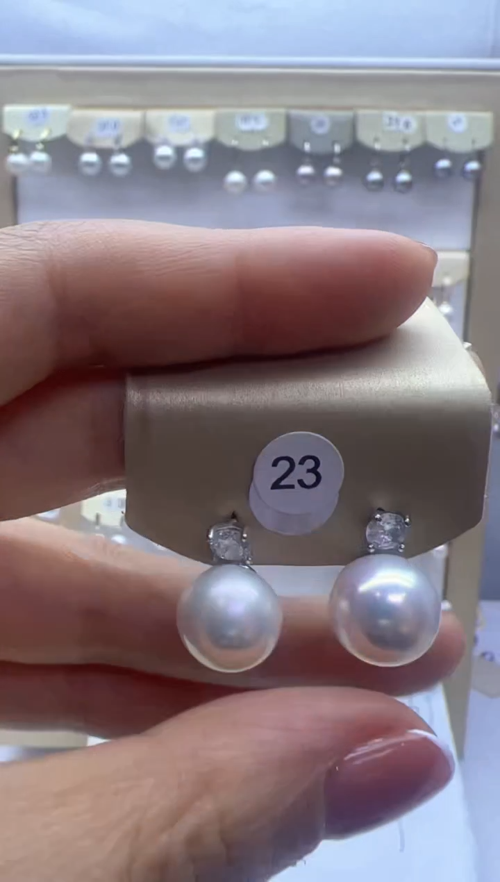 【闪购商品】淡水珍珠耳饰银S925镶嵌23